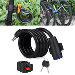 Bicycle Portable Anti-theft Lock Steel Cable Lock with Lock Frame, A Style 100cm Black, A Style 120cm Black, B Style 100cm Black, B Style 120cm Black, B Style 150cm Black