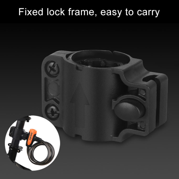 Bicycle Portable Anti-theft Lock Steel Cable Lock with Lock Frame, A Style 100cm Black, A Style 120cm Black, B Style 100cm Black, B Style 120cm Black, B Style 150cm Black