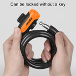 Bicycle Portable Anti-theft Lock Steel Cable Lock with Lock Frame, A Style 100cm Black, A Style 120cm Black, B Style 100cm Black, B Style 120cm Black, B Style 150cm Black