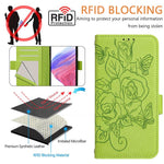 Embossed Rose RFID Anti-theft Leather Phone Case, For iPhone 17 Pro Max, For iPhone 17 Pro, For iPhone 17, For iPhone Air, For iPhone SE 2024, For iPhone 16 Pro Max, For iPhone 16 Pro, For iPhone 16 Plus