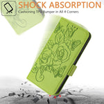 Embossed Rose RFID Anti-theft Leather Phone Case, For iPhone 17 Pro Max, For iPhone 17 Pro, For iPhone 17, For iPhone Air, For iPhone SE 2024, For iPhone 16 Pro Max, For iPhone 16 Pro, For iPhone 16 Plus