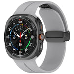 Magnetic Folding Buckle Silicone Watch Band, For Samsung Galaxy Watch Ultra 47mm / Ultra 2025