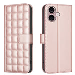 Square Texture Leather Phone Case, For iPhone 17e / 16e, For iPhone 17 Pro Max, For iPhone 16 Pro Max, For iPhone 16 Pro, For iPhone 16 Plus, For iPhone 16, For iPhone 15 Pro Max, For iPhone 15 Pro