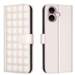 Square Texture Leather Phone Case, For iPhone 17e / 16e, For iPhone 17 Pro Max, For iPhone 16 Pro Max, For iPhone 16 Pro, For iPhone 16 Plus, For iPhone 16, For iPhone 15 Pro Max, For iPhone 15 Pro