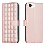 Square Texture Leather Phone Case, For iPhone 18 Pro Max/17 Pro Max, For iPhone 17e / 16e, For iPhone 16 Pro Max, For iPhone 16 Pro, For iPhone 16 Plus, For iPhone 16, For iPhone 15 Pro Max, For iPhone 15 Pro