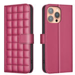 Square Texture Leather Phone Case, For iPhone 12 / 12 Pro, For iPhone 12 Pro Max, For iPhone 11 Pro Max, For iPhone 11, For iPhone 11 Pro, For iPhone XR, For iPhone XS Max, For iPhone 8 Plus / 7 Plus