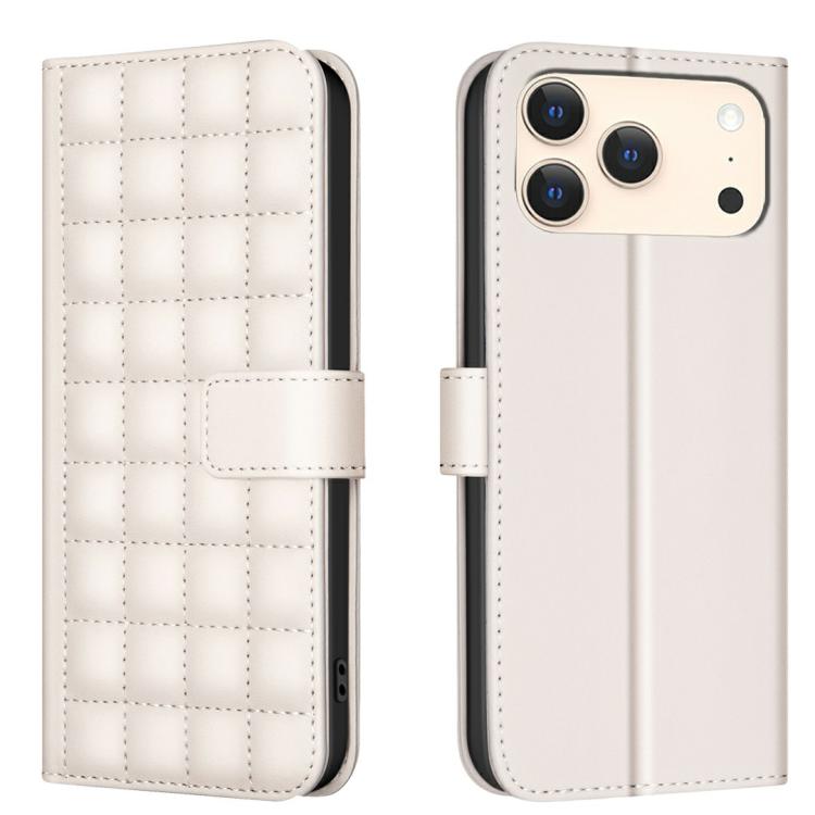 Square Texture Leather Phone Case, For iPhone 18 Pro Max/17 Pro Max, For iPhone 17e / 16e, For iPhone 16 Pro Max, For iPhone 16 Pro, For iPhone 16 Plus, For iPhone 16, For iPhone 15 Pro Max, For iPhone 15 Pro