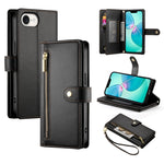 Nine Card-slot Zipper Wallet Bag Leather Phone Case, For iPhone 17 Pro Max, For iPhone 17 Pro, For iPhone 17, For iPhone Air, For iPhone 16e, For iPhone 16 Pro Max, For iPhone 16 Pro, For iPhone 16 Plus