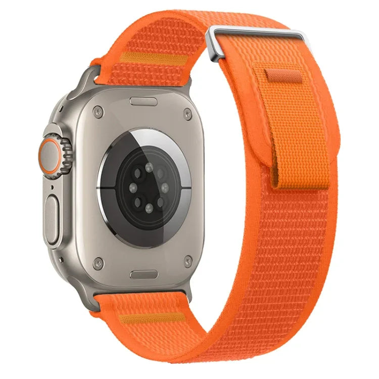 Dual-Section Loop Nylon Watch Band, For Apple Watch Ultra 2 49mm, For Apple Watch Series 9 45mm