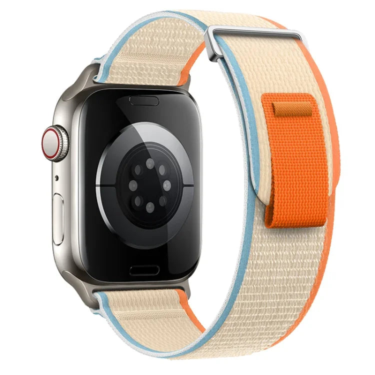 Dual-Section Loop Nylon Watch Band, For Apple Watch Series 9 41mm, For Apple Watch Ultra 49mm