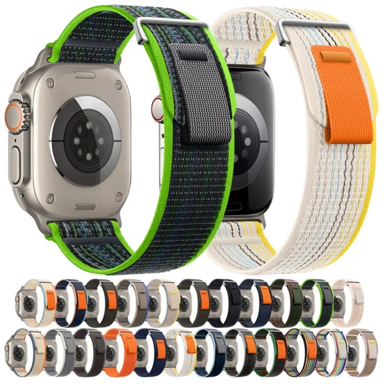 Dual-Section Loop Nylon Watch Band, For Apple Watch Series 4 44mm, For Apple Watch Series 4 40mm