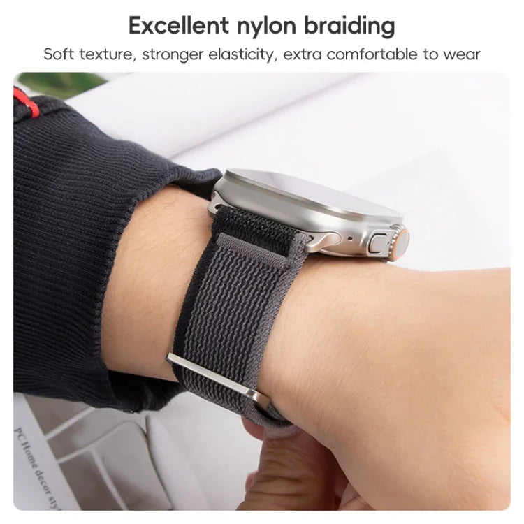 Dual-Section Loop Nylon Watch Band, For Apple Watch Series 4 44mm, For Apple Watch Series 4 40mm