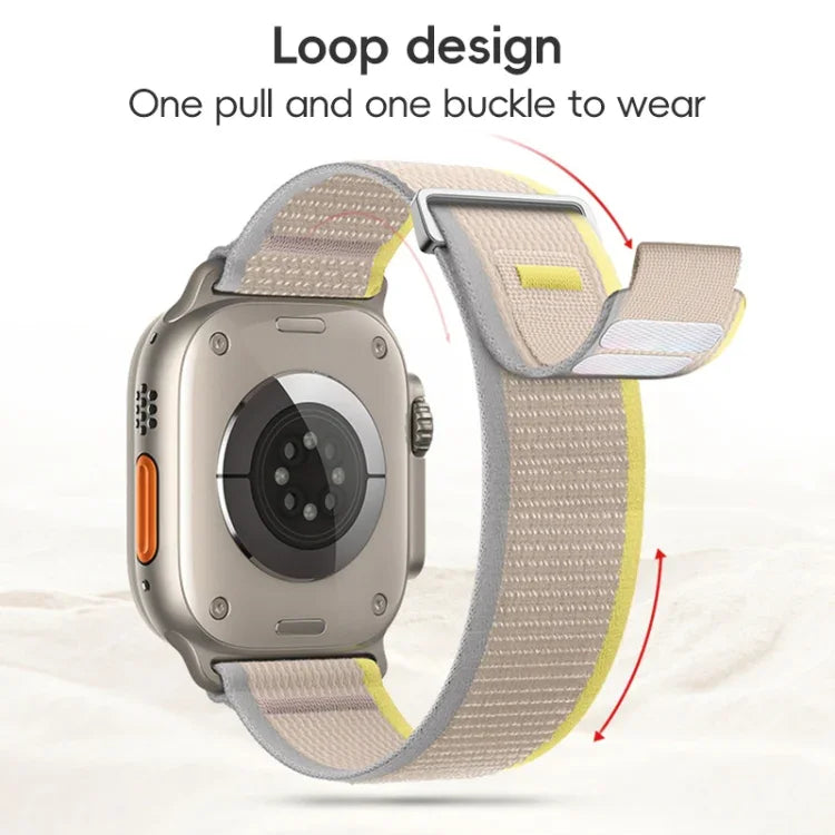 Dual-Section Loop Nylon Watch Band, For Apple Watch Series 4 44mm, For Apple Watch Series 4 40mm