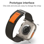 Dual-Section Loop Nylon Watch Band, For Apple Watch Series 4 44mm, For Apple Watch Series 4 40mm