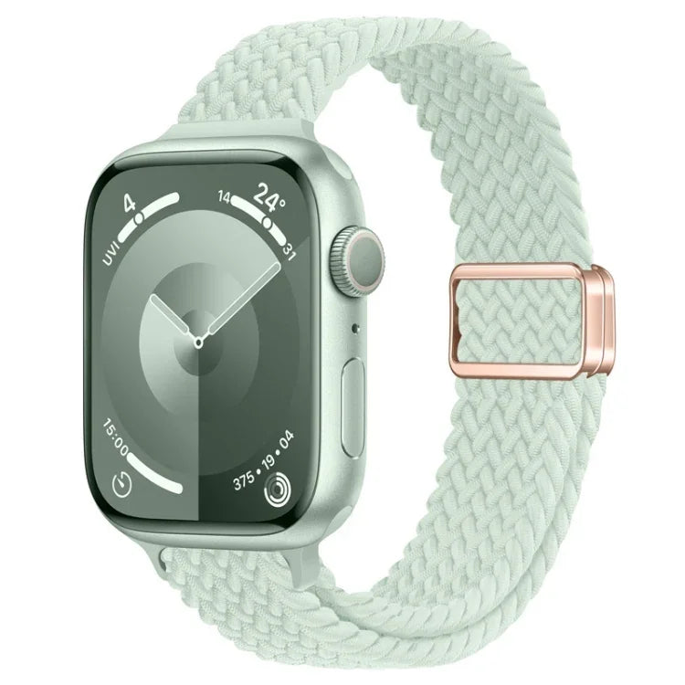 Slim Magnetic Buckle Nylon Braided Watch Band, For Apple Watch Ultra 2 49mm, For Apple Watch Series 9 45mm