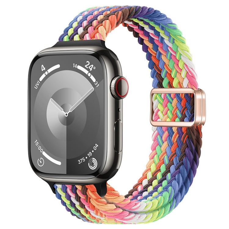 Slim Magnetic Buckle Nylon Braided Watch Band, For Apple Watch Series 9 41mm, For Apple Watch Ultra 49mm