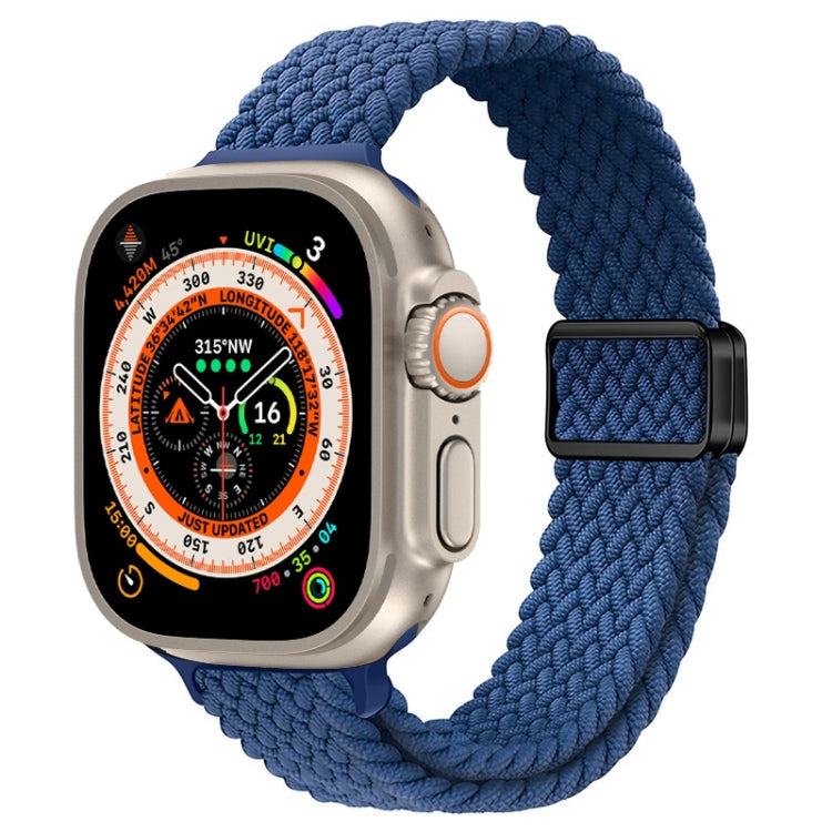 Slim Magnetic Buckle Nylon Braided Watch Band, For Apple Watch Series 9 41mm, For Apple Watch Ultra 49mm