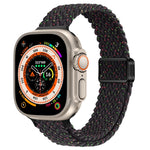 Slim Magnetic Buckle Nylon Braided Watch Band, For Apple Watch Series 9 41mm, For Apple Watch Ultra 49mm