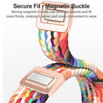 Slim Magnetic Buckle Nylon Braided Watch Band, For Apple Watch Series 8 41mm, For Apple Watch Series 8 45mm
