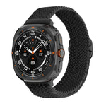 Slide Buckle Nylon Braided Watch Band, For Samsung Galaxy Watch Ultra 47mm / Ultra 2025
