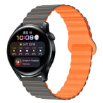 Two Color Magnetic Silicone Watch Band, 22mm