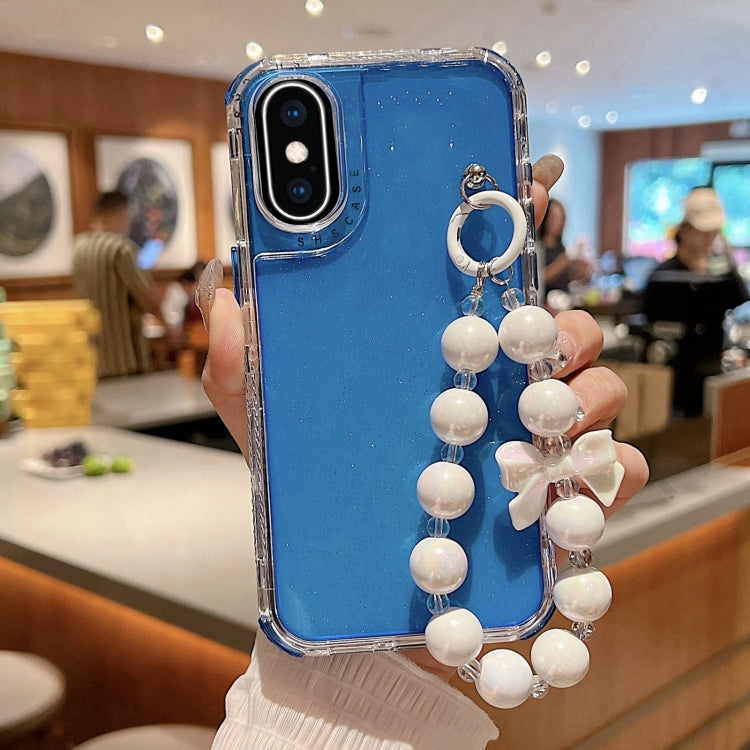 TPU + PC + Glitter Sequins Full Coverage Phone Case with Bracelet, For iPhone XR, For iPhone XS Max, For iPhone 6 Plus / 7 Plus / 8 Plus
