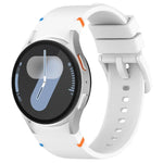 Official Solid Color Stitched Silicone Watch Band, For Samsung Galaxy Watch 7 40 / 44mm