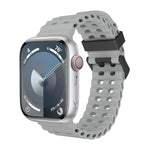 Ocean Dual-Row Hole Silicone Watch Band, For Apple Watch Series 5 44mm, For Apple Watch Series 4 44mm, For Apple Watch Series 3 42mm