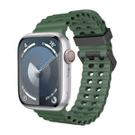 Ocean Dual-Row Hole Silicone Watch Band, For Apple Watch Series 5 44mm, For Apple Watch Series 4 44mm, For Apple Watch Series 3 42mm
