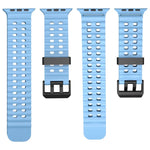 Ocean Dual-Row Hole Silicone Watch Band, For Apple Watch Series 7 45mm, For Apple Watch SE 44mm, For Apple Watch Series 6 44mm