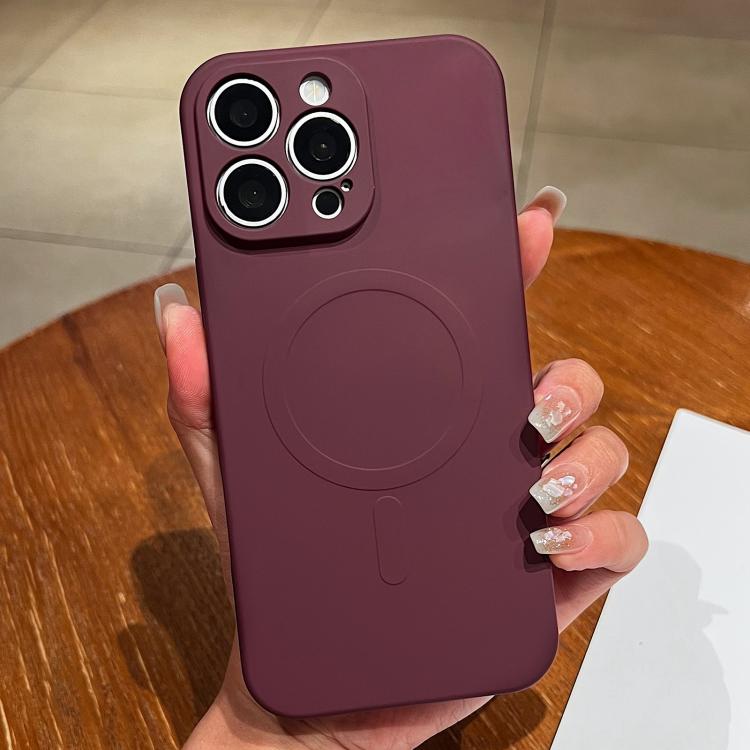 Solid Color Liquid Silicone MagSafe Magnetic Phone Case, For iPhone 16 Pro, For iPhone 16 Plus, For iPhone 16
