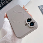 Solid Color Liquid Silicone MagSafe Magnetic Phone Case, For iPhone 16 Pro, For iPhone 16 Plus, For iPhone 16