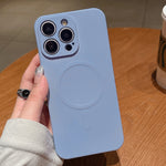 Solid Color Liquid Silicone MagSafe Magnetic Phone Case, For iPhone 13 Pro, For iPhone 13, For iPhone 12