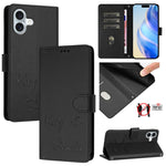 Smile Embossing RFID Leather Phone Case, For iPhone 17 Pro Max, For iPhone 17 Pro, For iPhone 17, For iPhone Air, For iPhone SE 2024, For iPhone 16 Pro Max, For iPhone 16 Pro, For iPhone 16 Plus