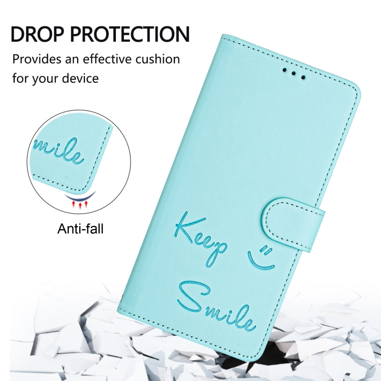 Smile Embossing RFID Leather Phone Case, For iPhone 14 Pro Max, For iPhone SE 2022 / 2020 / 8 / 7, For iPhone 13 Pro Max, For iPhone 13 Pro, For iPhone 13 mini, For iPhone 12 / 12 Pro, For iPhone 12 Pro Max, For iPhone 12 mini