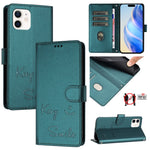 Smile Embossing RFID Leather Phone Case, For iPhone 14 Pro Max, For iPhone SE 2022 / 2020 / 8 / 7, For iPhone 13 Pro Max, For iPhone 13 Pro, For iPhone 13 mini, For iPhone 12 / 12 Pro, For iPhone 12 Pro Max, For iPhone 12 mini