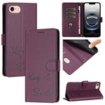 Smile Embossing RFID Leather Phone Case, For iPhone 17 Pro Max, For iPhone 17 Pro, For iPhone 17, For iPhone Air, For iPhone SE 2024, For iPhone 16 Pro Max, For iPhone 16 Pro, For iPhone 16 Plus