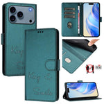 Smile Embossing RFID Leather Phone Case, For iPhone 17 Pro Max, For iPhone 17 Pro, For iPhone 17, For iPhone Air, For iPhone SE 2024, For iPhone 16 Pro Max, For iPhone 16 Pro, For iPhone 16 Plus