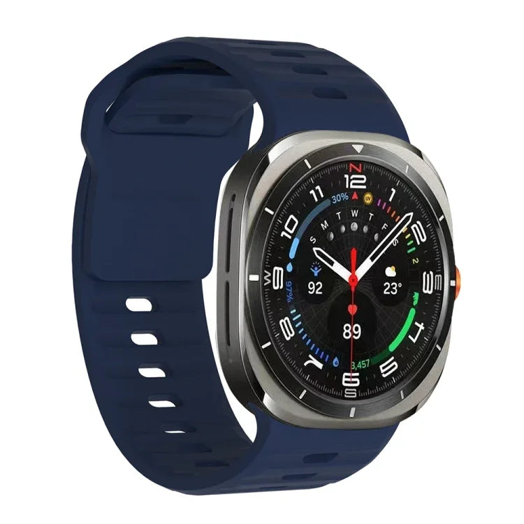 Wavy Texture Silicone Watch Band, For Samsung Galaxy Watch Ultra 47mm / Ultra 2025