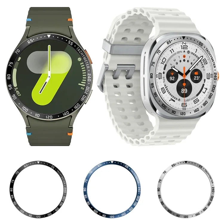 Style E Smart Watch Dial Stainless Steel Bezel Ring Cover, For Samsung Galaxy Watch Ultra 47mm, For Samsung Galaxy Watch 7 44mm, For Samsung Galaxy Watch 7 40mm