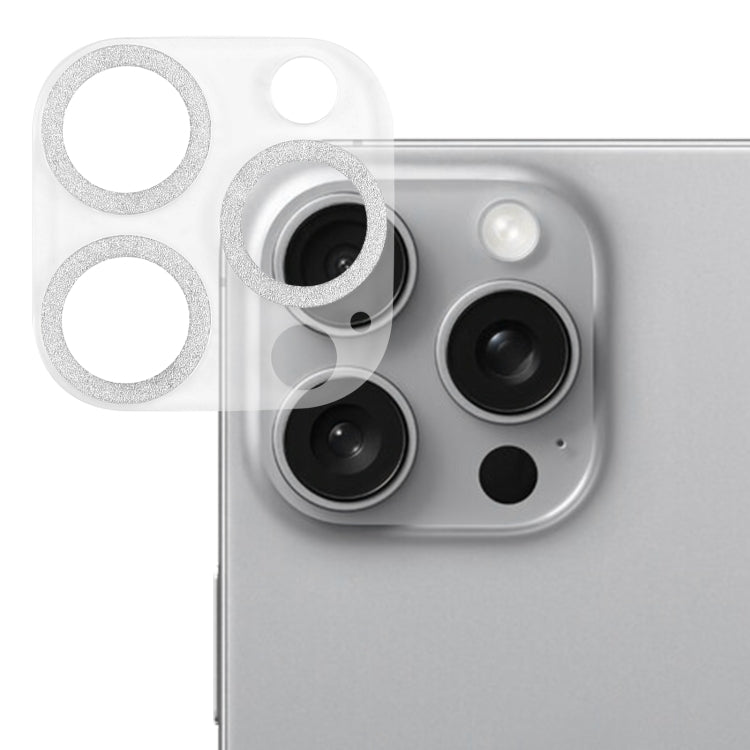 Glitter Ring Tempered Glass Camera Lens Film, For iPhone 17, For iPhone 16 Pro / 16 Pro Max, For iPhone 16 / 16 Plus