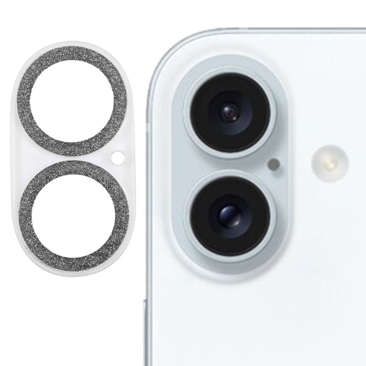Glitter Ring Tempered Glass Camera Lens Film, For iPhone 17, For iPhone 16 Pro / 16 Pro Max, For iPhone 16 / 16 Plus