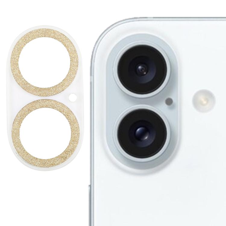 Glitter Ring Tempered Glass Camera Lens Film, For iPhone 17, For iPhone 16 Pro / 16 Pro Max, For iPhone 16 / 16 Plus