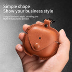 Business Leather Earphone Protective Case with Hook, For AirPods 5 / 4, For AirPods Pro 3