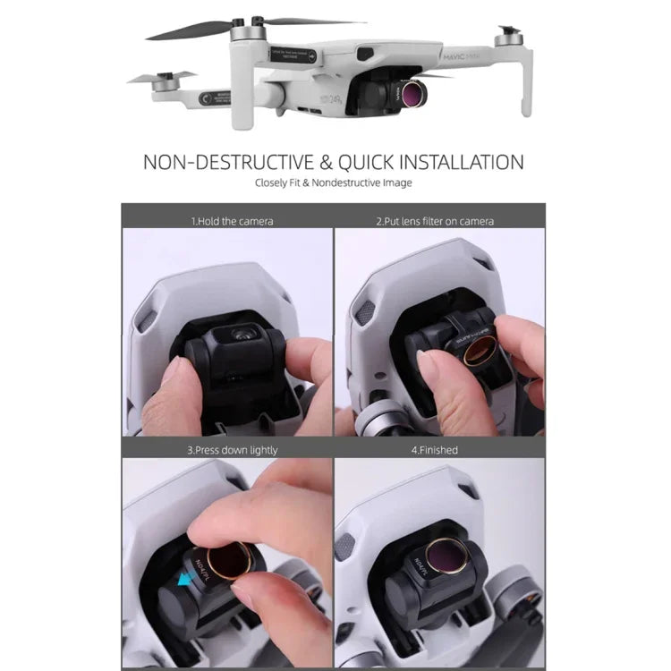 Sunnylife MM-FI9258 For DJI Mavic mini 6 In 1 Drone MCUV+CPL+ND4+ND8+ND16+ND32 Lens Filter, MCUV+CPL+ND4+ND8+ND16+ND32