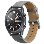 Genuine Leather Silver Buckle Replacement Strap Watchband, For Samsung Galaxy Watch3 45mm, For Samsung Galaxy Watch3 41mm