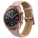 Genuine Leather Silver Buckle Replacement Strap Watchband, For Samsung Galaxy Watch3 45mm, For Samsung Galaxy Watch3 41mm