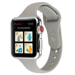 Thin Silicone Double Buckle Replacement Wrist Strap, For Apple Watch 5 & 4 44mm / 3 & 2 & 1 42mm