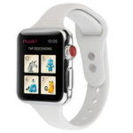 Thin Silicone Double Buckle Replacement Wrist Strap, For Apple Watch 5 & 4 44mm / 3 & 2 & 1 42mm