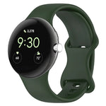 Butterfly Buckle Solid Color Silicone Watch Band, For Google Pixel Watch 4 / Watch 3 45mm, For Google Pixel Watch 4 / 3 / 2 / 1 41mm